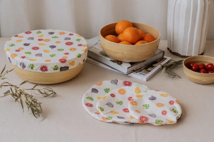 Nuts Textil Schüsselabdeckung 3er Set Früchte & Gemüse