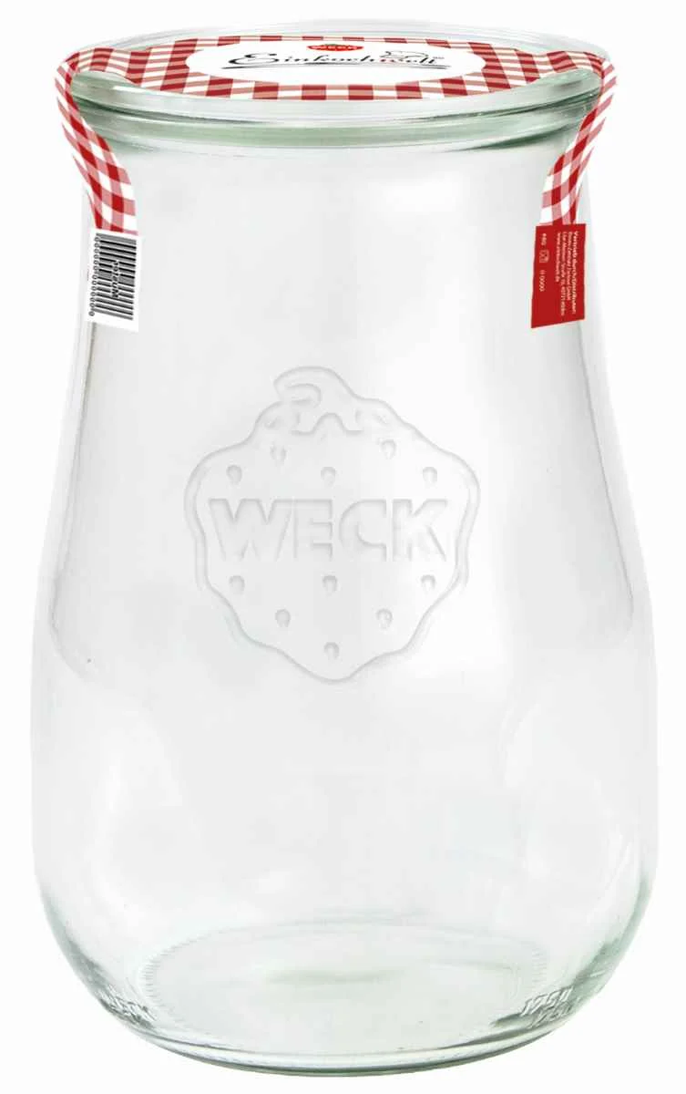 Weck Rundrandglas Tulpe 1750ml mit Deckel 100mm
