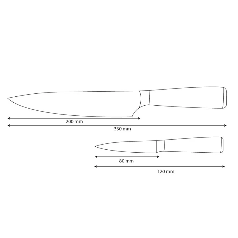Shinrai Knives – 2-teiliges Messerset mit Damaszener-Print und Epoxid-Onyx – Kochmesser + Schälmesser