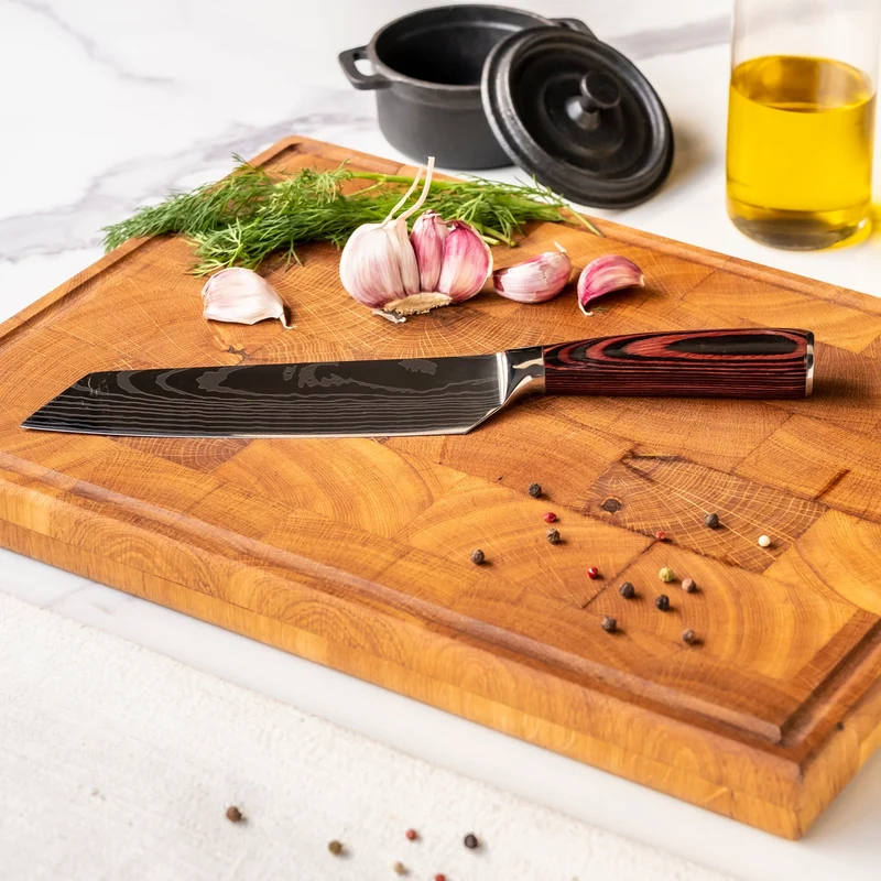 Shinrai Knives – 2-teiliges Messerset mit Damaszener-Print – Kiritsuke + Schälmesser