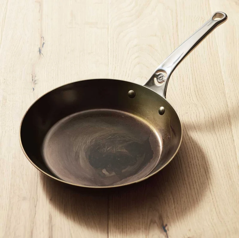 de Buyer Eisenpfanne Mineral B Pro mit Edelstahlgriff