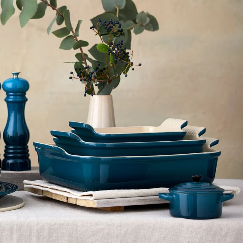 Le Creuset - Rechteckige Auflaufform Deep Teal 26x19cm 2,1l