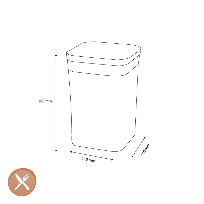 OXO - POP 2.0 Klein quadratisch niedrig, 1,0 Liter