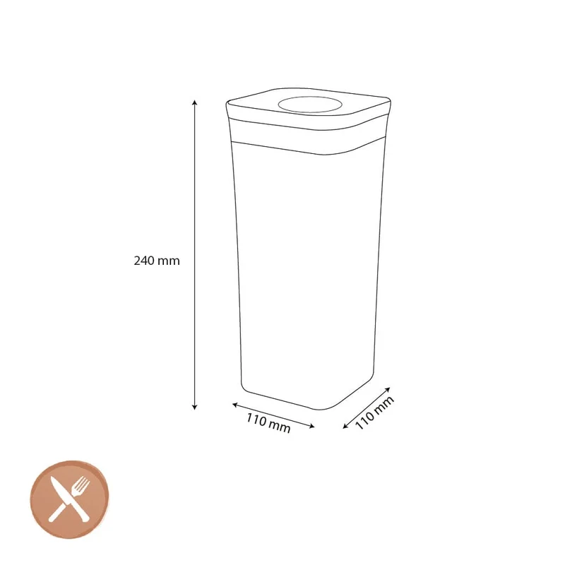 OXO - POP 2.0 Klein, quadratisch, mittel, 1,6 Liter