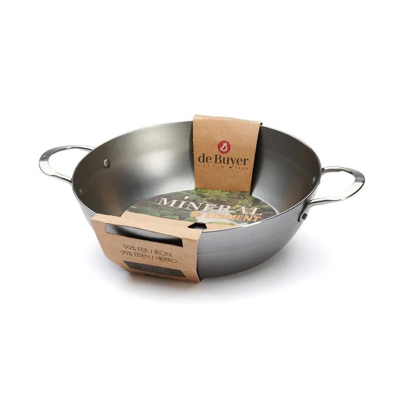 de Buyer Bratpfanne tief Minderal B mit 2 Griffen,