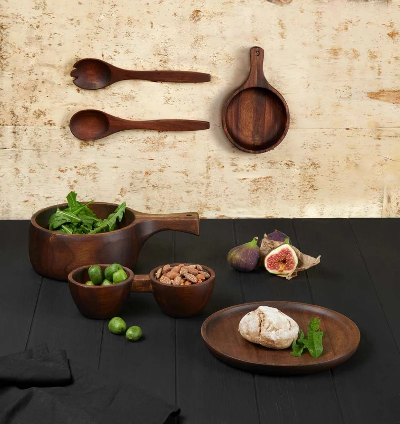 ASA Selection Salat Besteck, Holz massiv 30cm