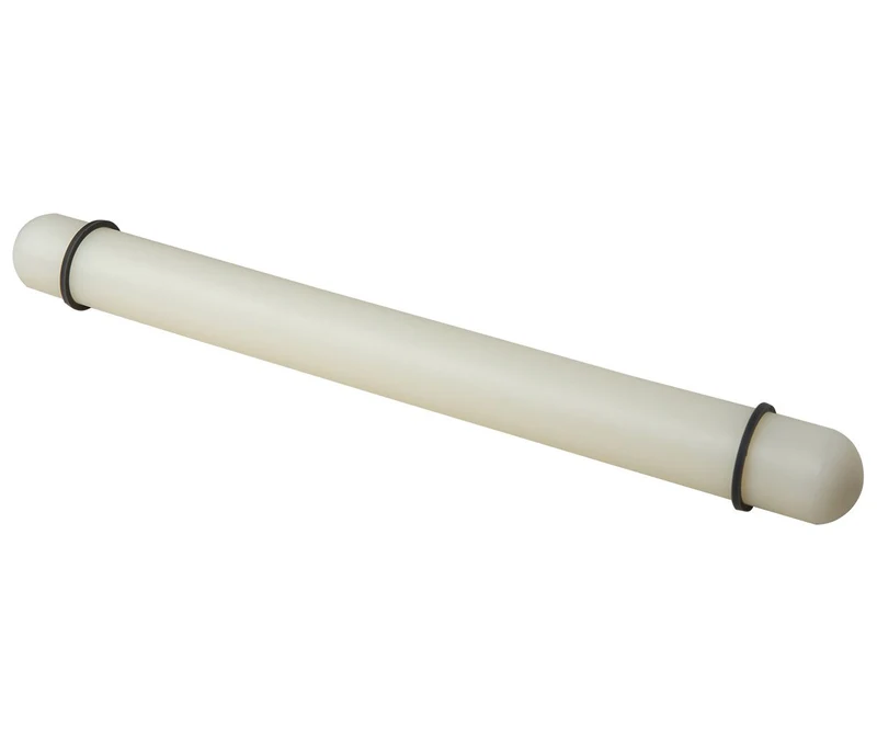 Birkmann Ausrollstab, Easy Baking, 40 cm, weiß, mit Distanzringen aus Silikon