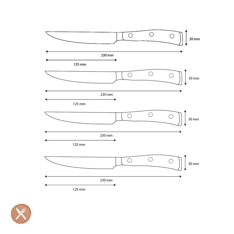 Wüsthof - Classic Steakmesser-Set 4-teilig Velvet Oyster