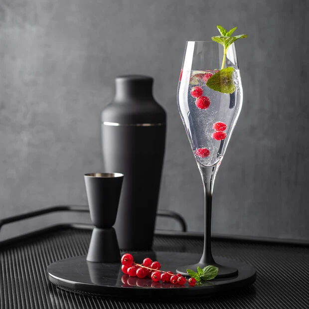 Villeroy & Boch Manufacture Rock Sektglas, 4 Stück, 260 ml