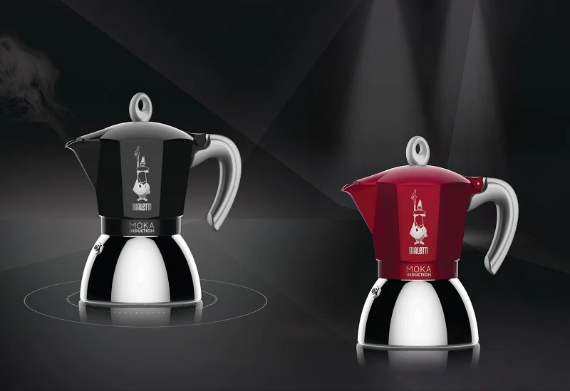 Bialetti Espressokocher Moka Induktion mit Bi-Layer-Kessel 4 Tassen