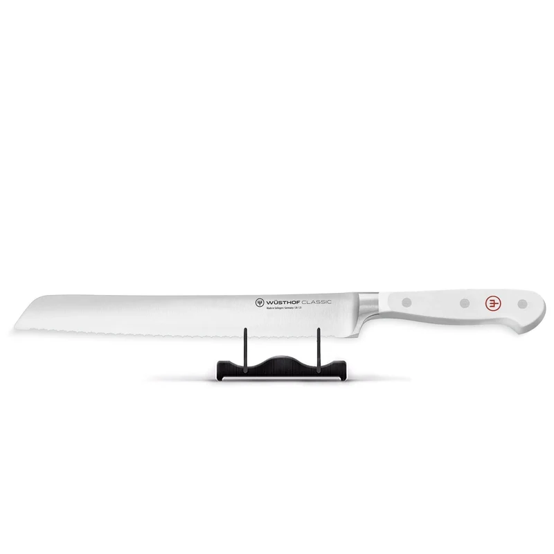 Wusthof - Classic Brotmesser Weiß mit doppeltem Wellenschliff 23 cm