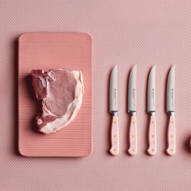 Wüsthof - Klassisches Steakmesser-Set 4-teilig Rosa Himalaya-Salz