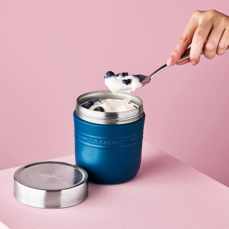 Le Creuset – Lunchbecher für unterwegs, 0,5 l, Dunkelblaugrün