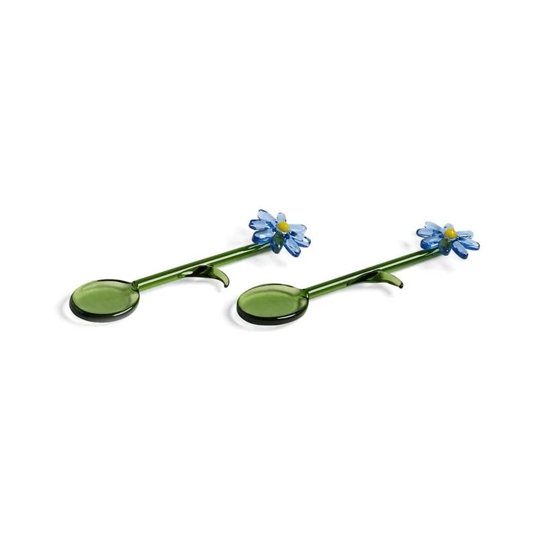 &Klevering - Löffel Flora Blau 2er Set