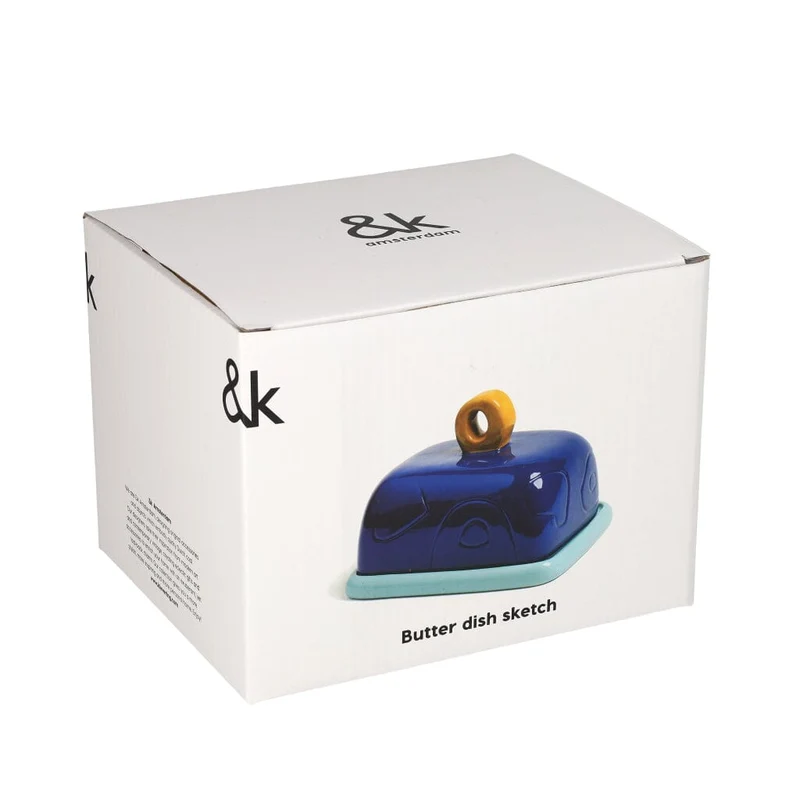 &Klevering - Butterdose Skizze blau