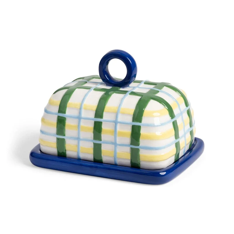 &Klevering - Butterdose kariert blau