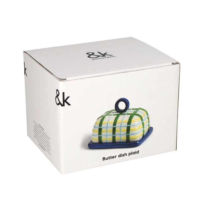 &Klevering - Butterdose kariert blau