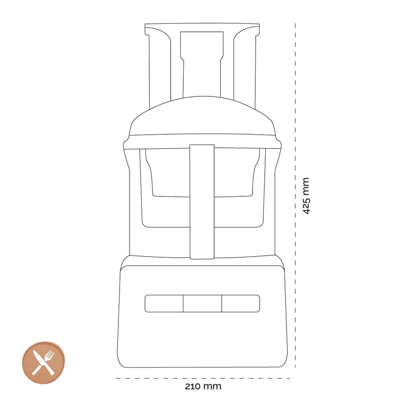 Magimix - CS 3200 XL Küchenmaschine Mattchrom
