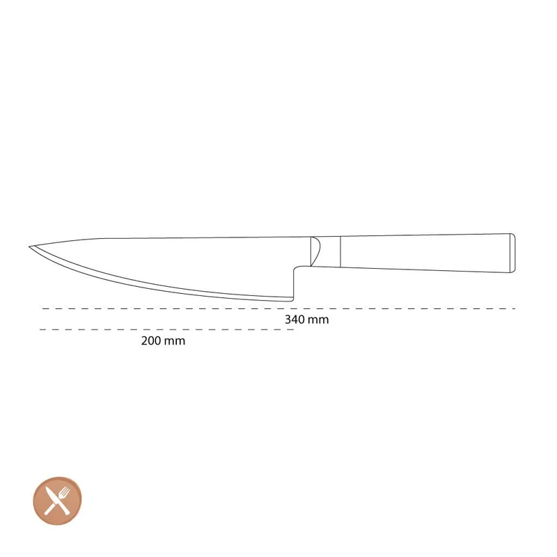 Kai Shun - Weißes Kochmesser 8'' (20,0 cm)