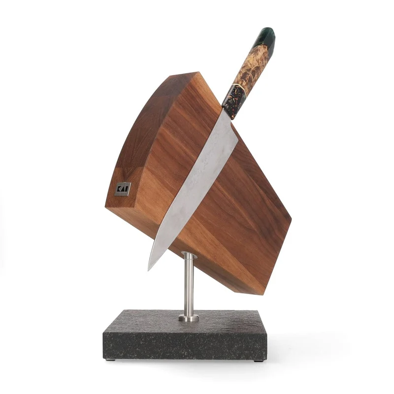 Kai Shun - Rotierender Messerblock Granit/Walnuss