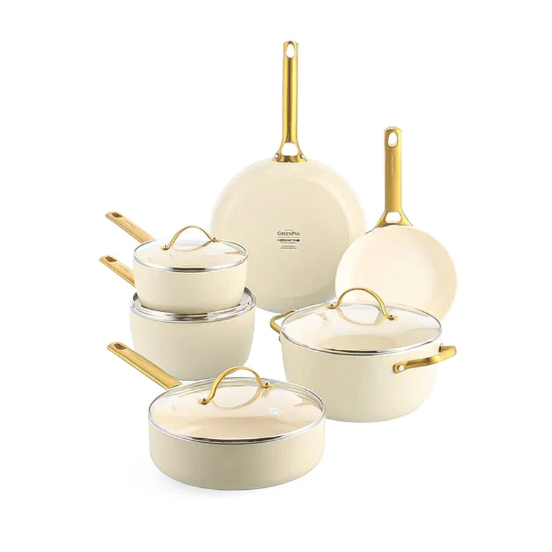 GreenPan - Padova Cream White 10-teiliges Pfannenset