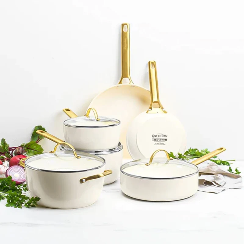 GreenPan - Padova Cream White 10-teiliges Pfannenset