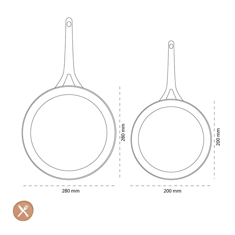 GreenPan - Padova Smokey Blue 2-teiliges Pfannenset mit keramischer Antihaftbeschichtung 20/28 cm