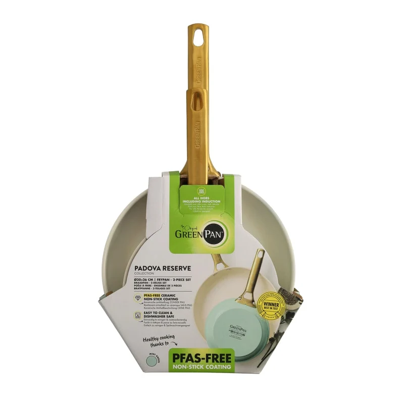 GreenPan - Padova Mint Green 2-teiliges Pfannenset mit keramischer Antihaftbeschichtung 20/26 cm