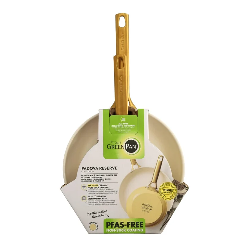 GreenPan - Padova Sunshine Yellow 2-teiliges Pfannenset mit keramischer Antihaftbeschichtung 20/26 cm