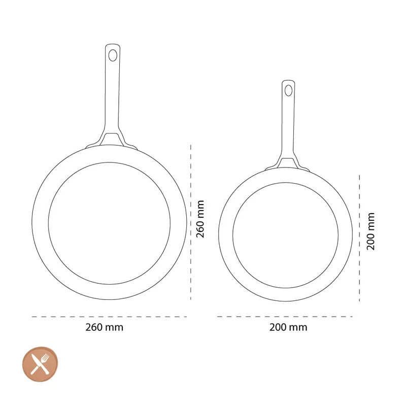 GreenPan - Padova Sunshine Yellow 2-teiliges Pfannenset mit keramischer Antihaftbeschichtung 20/26 cm