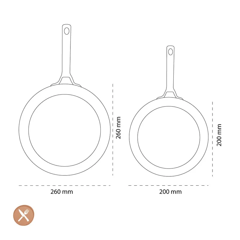 GreenPan - Padova Cream White 2-teiliges Pfannenset mit keramischer Antihaftbeschichtung 20/26 cm