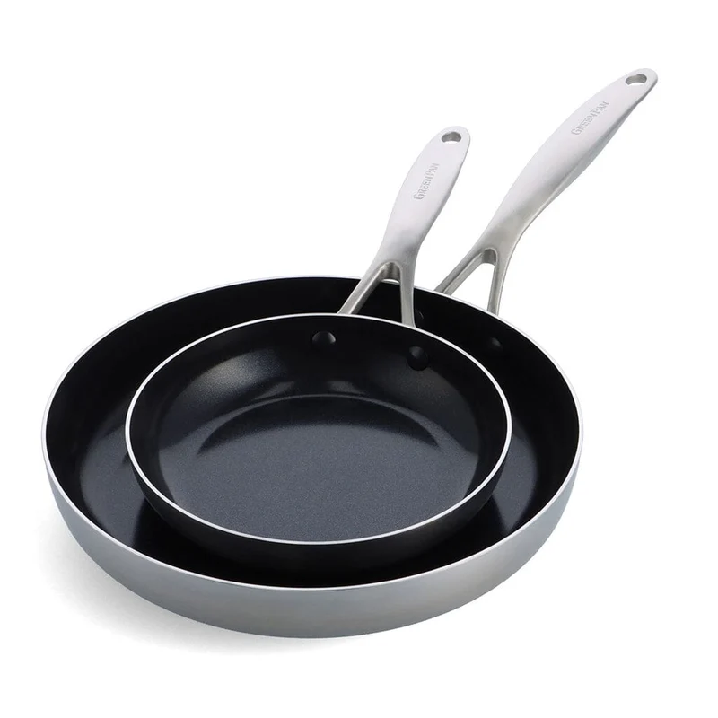 Green Pan - Geneva 2-teiliges Pfannenset mit Keramik-Antihaftbeschichtung 20/28 cm