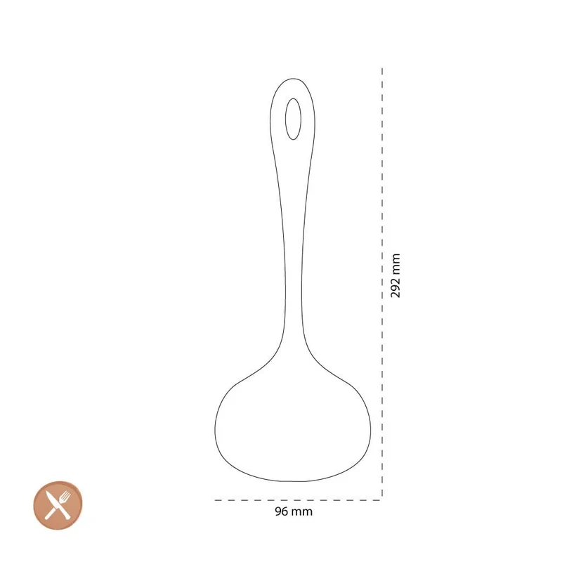 Tools2Cook - Suppenlöffel aus Silikon, Muskatgrau