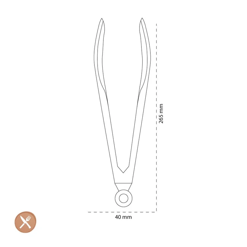 Tools2Cook - Küchenzange aus Silikon, Muskatnussgrau