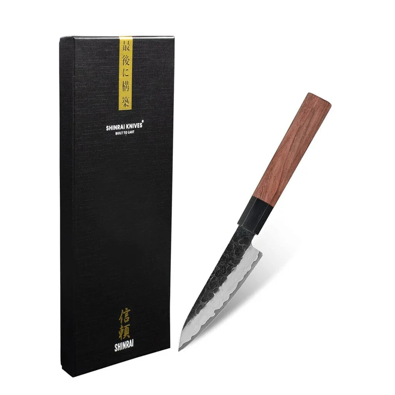 Shinrai Knives - Kurayami Damascus Schälmesser 9 cm
