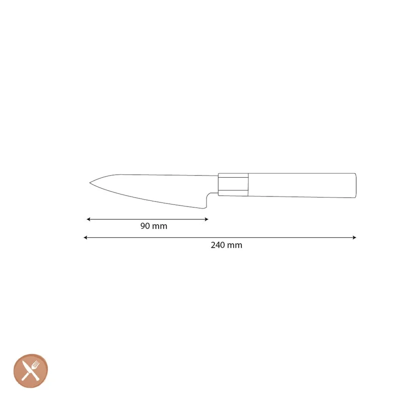 Shinrai Knives - Kurayami Damascus Schälmesser 9 cm
