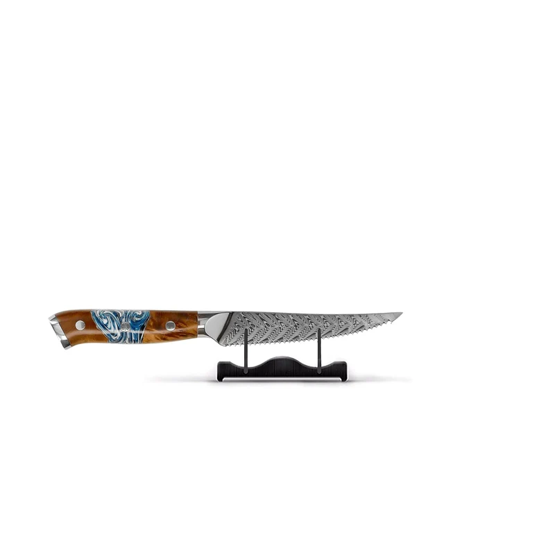 Shinrai Knives - Eclipse Series Damascus Steakmesser 13 cm