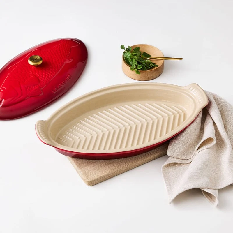 Le Creuset - Auflaufform Fisch 'Cherry Red'