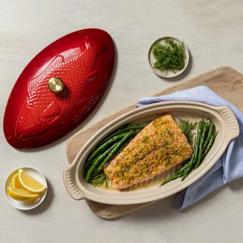 Le Creuset - Auflaufform Fisch 'Cherry Red'