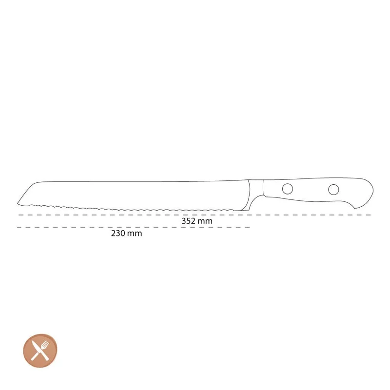 Wüsthof - Klassisches Brotmesser mit Präzisions-Doppelzahnung 23 cm