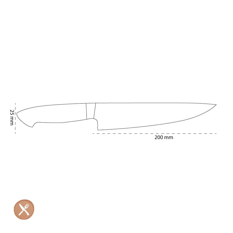 Zwilling - Bob Kramer Edelstahl Kochmesser schmale Klinge 200 mm