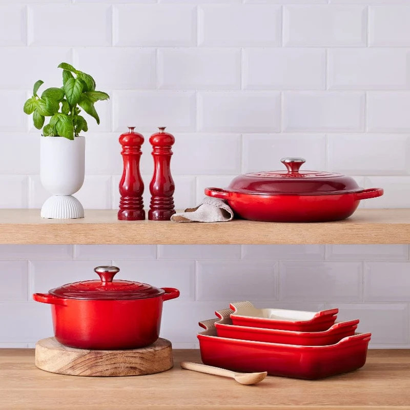 LeCreuset - Rechteckige Auflaufform Kirschrot 32x24cm 3,1l