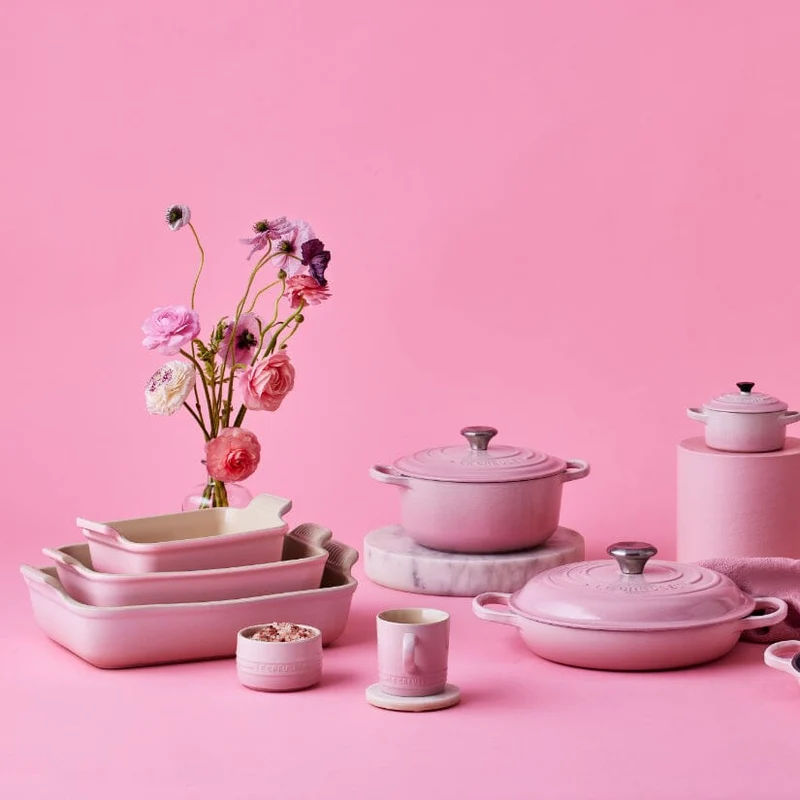 LeCreuset - Rechteckige Auflaufform Shell Pink 26x19cm 2,1l