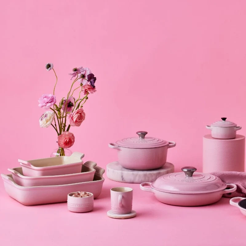 LeCreuset - Rechteckige Auflaufform Shell Pink 19x14cm 1,1l