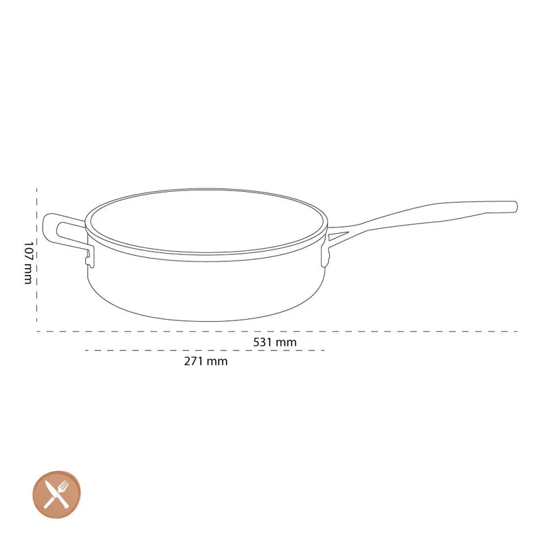 LeCreuset - Schmorpfanne mit extra Griff 26cm 3,8l