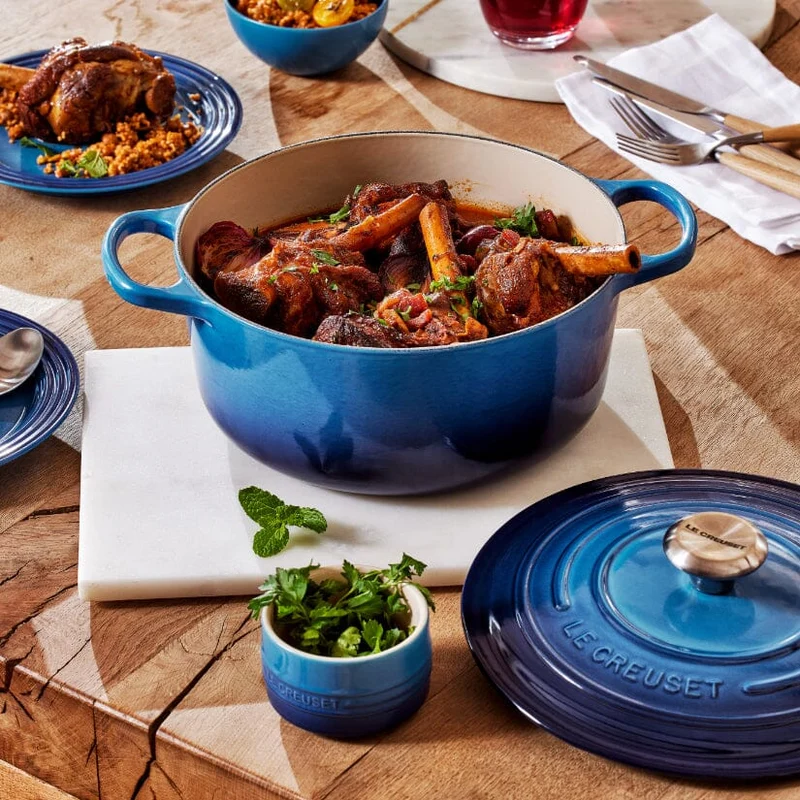 Le Creuset - Braten- / Schmortopf Signature rund Azure 18cm 1,8l