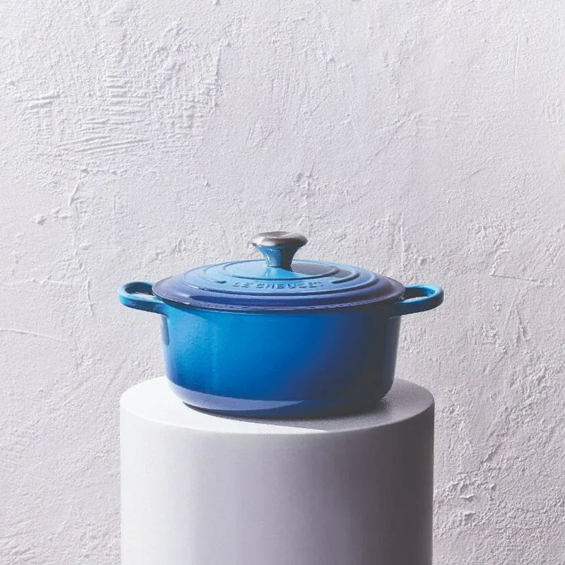 Le Creuset - Braten- / Schmortopf Signature rund Azure 18cm 1,8l