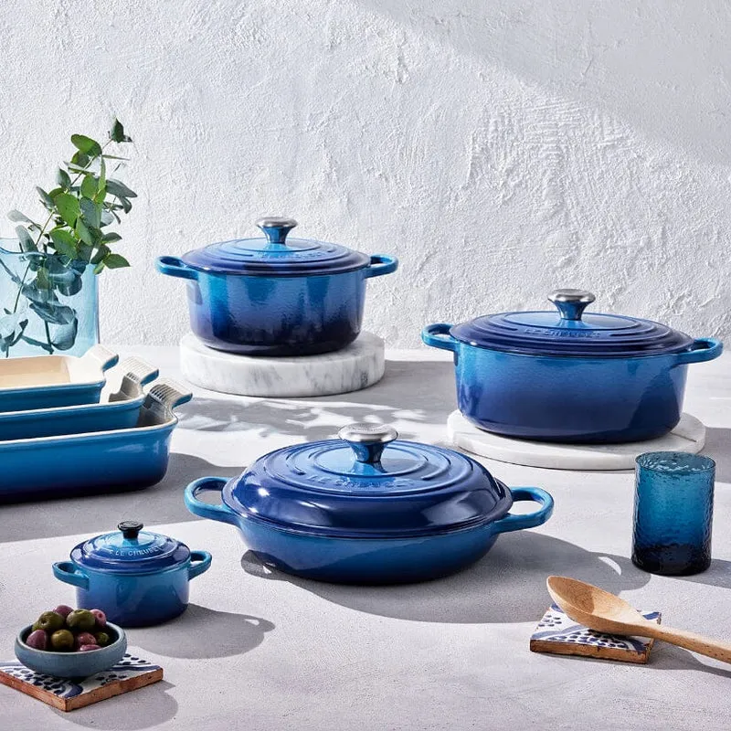 Le Creuset - Braten- / Schmortopf Signature rund Azure 18cm 1,8l