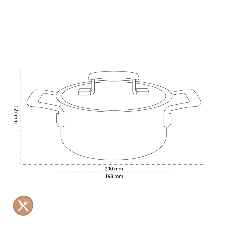 Demeyere - Industry 5 Kochtopf mit Deckel 18 cm