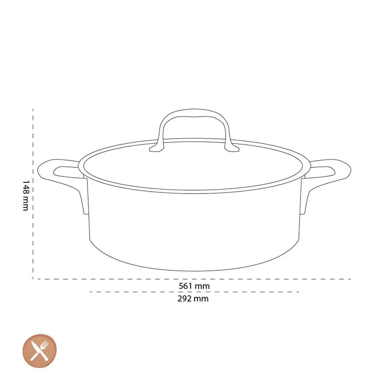 Demeyere - Atlantis 7 Niedrige Schmorpfanne mit Deckel 28 cm